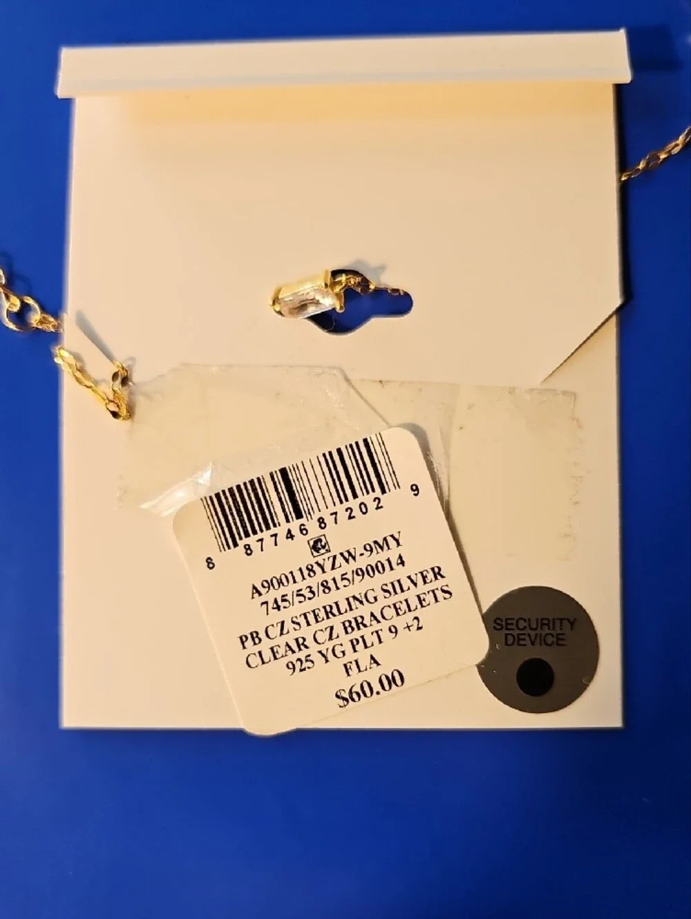Giani Bernini Gold Over Sterling Silver CZ Anklet Bracelet 9 + 2